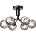 APIALES 6 LOFTSLAMPE SATINSORT/OPTIK RØGET