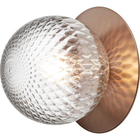 LIILA 1 MEDIUM VÆGLAMPE IP44 MØRK BRONZE/KLAR