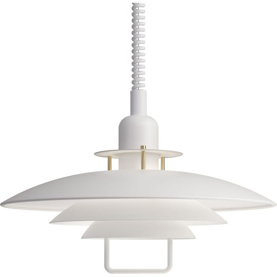 PRIMUS PENDEL II Ø43 MAT HVID/MESSING MED HEJS - Belid