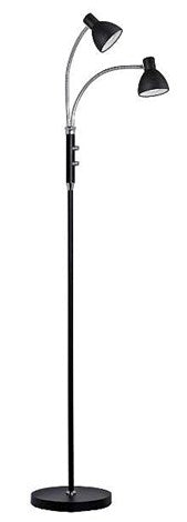 HUDSON GULVLAMPE LED 2 ARM SORT