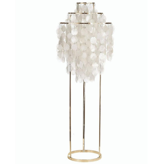 Fun 1STM – gulvlampe i perlemor og messing af Verner Panton