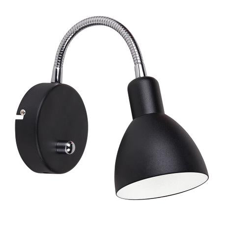 Denver Væglampe – Halo Design (Sort, E14, Fleksibel)