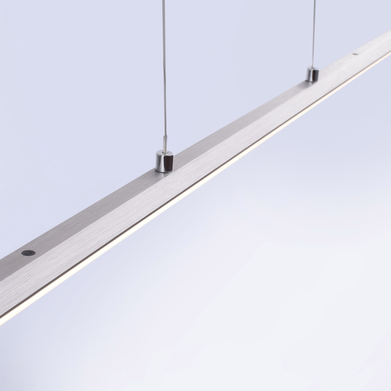 PURE-LITE LANGBORDSPENDEL 160 CM BØRSTET ALUMINIUM LED