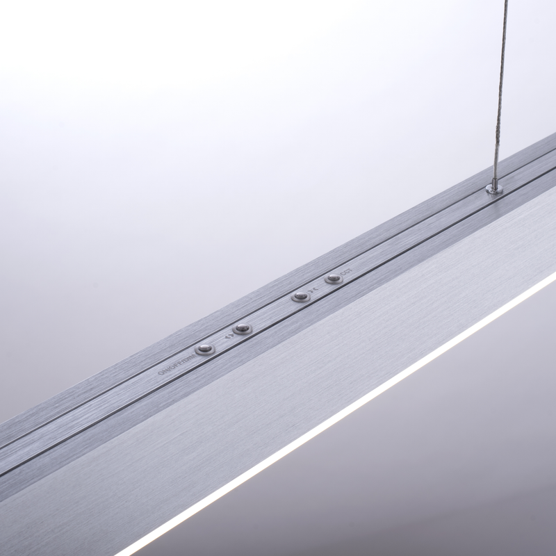 PURE MOTO LANGBORDSPENDEL MED MOTOR UDTRÆK BØRSTET ALUMINIUM LED