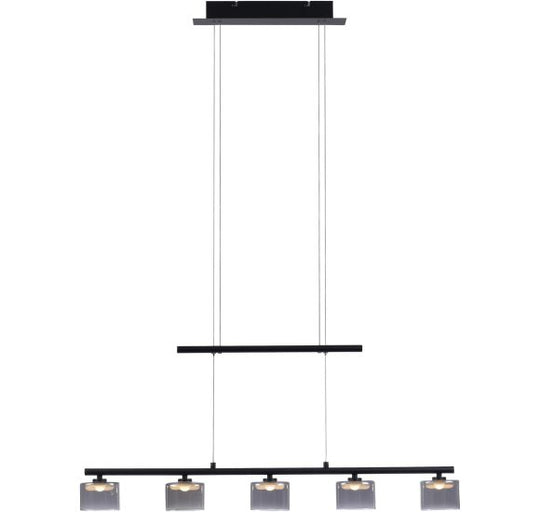 HYDRA LANGBORDSPENDEL SORT/RØGFARVET GLAS