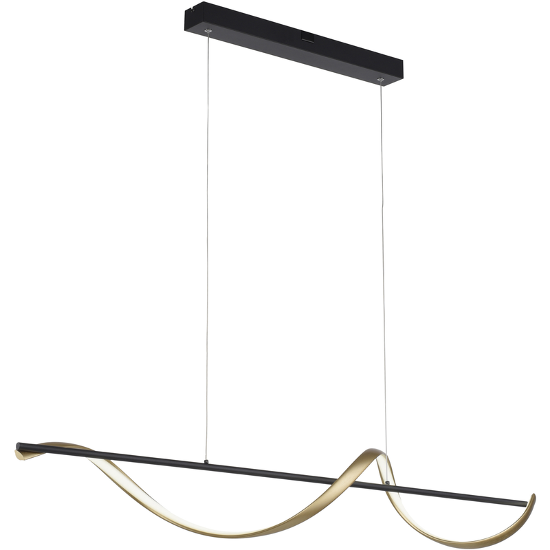 Q-SWING LANGBORDSPENDEL MAT MESSING/SORT LED