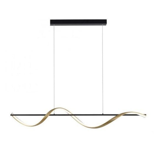 Q-SWING LANGBORDSPENDEL MAT MESSING/SORT LED