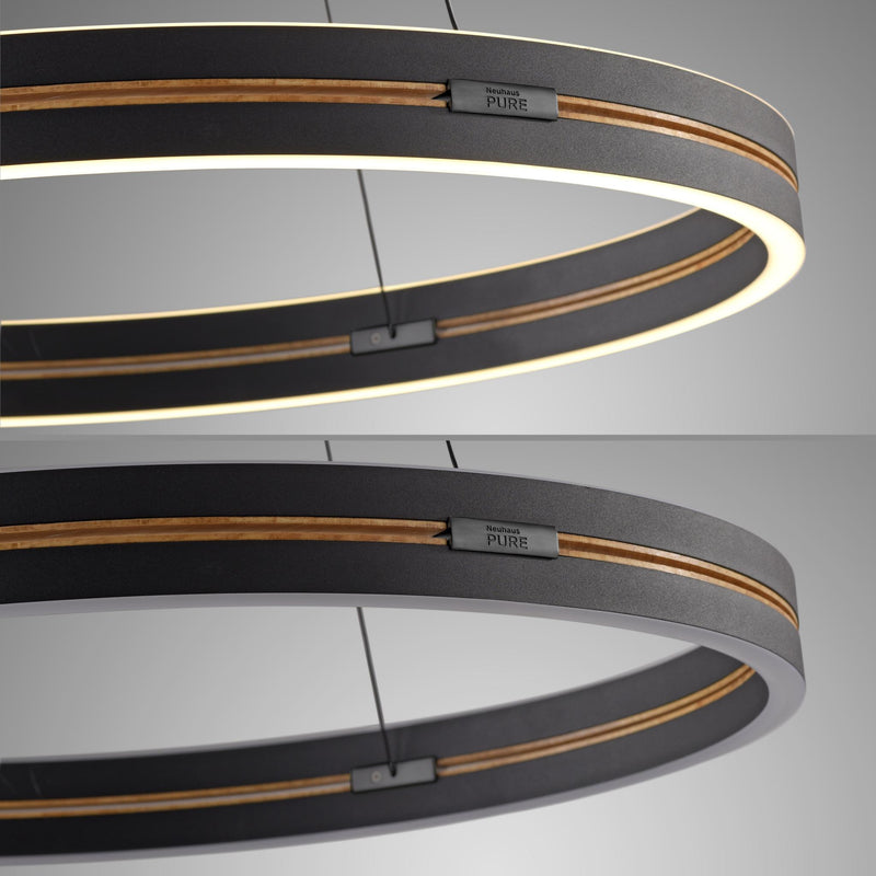 PURE E-LOOP PENDEL MED HEJS Ø70 SORT/EGETRÆ