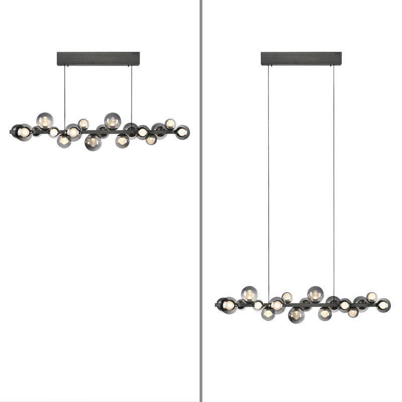 PURE E-POPUP LANGBORDSPENDEL 115 CM GLAS MØRKEGRÅ