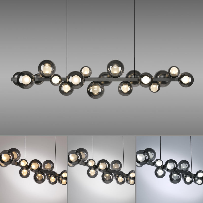 PURE E-POPUP LANGBORDSPENDEL 115 CM GLAS MØRKEGRÅ