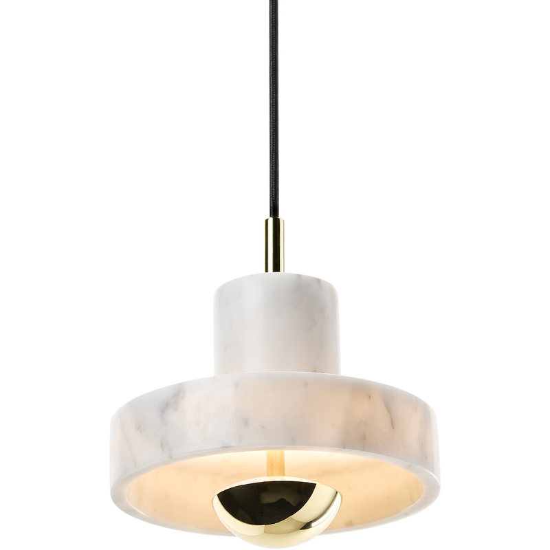 STONE PENDEL MARMOR/MESSING LED