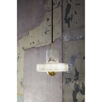STONE PENDEL MARMOR/MESSING LED
