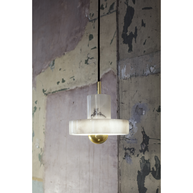 STONE PENDEL MARMOR/MESSING LED