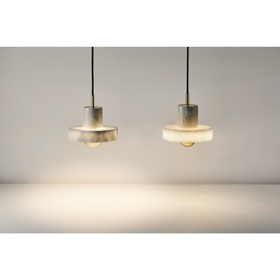 STONE PENDEL MARMOR/MESSING LED