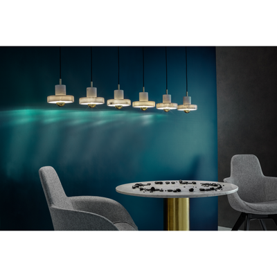 STONE PENDEL MARMOR/MESSING LED