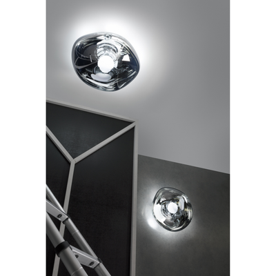 MELT SURFACE VÆGLAMPE SØLV LED Ø50