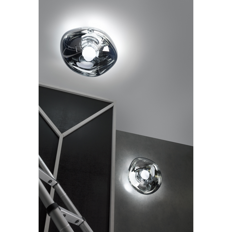 MELT SURFACE VÆGLAMPE SØLV LED Ø50