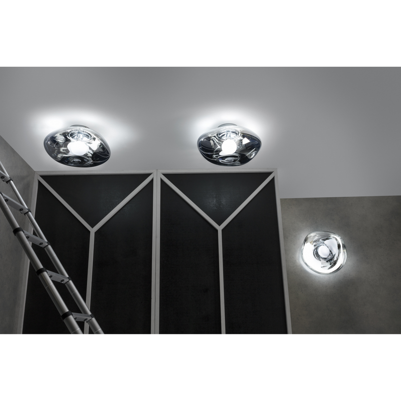 MELT SURFACE VÆGLAMPE SØLV LED Ø50