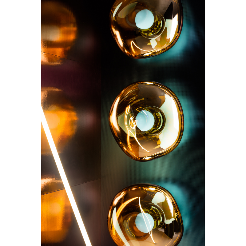 MELT SURFACE VÆGLAMPE GULD LED Ø50