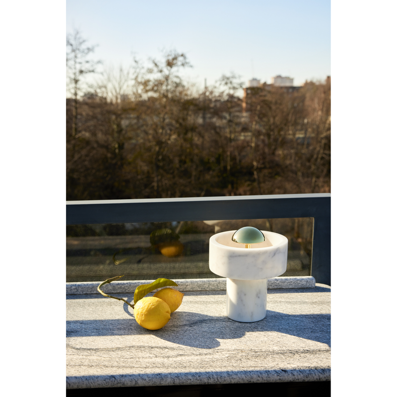 STONE PORTABLE MARMOR/SØLV LED