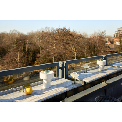 STONE PORTABLE MARMOR/SØLV LED