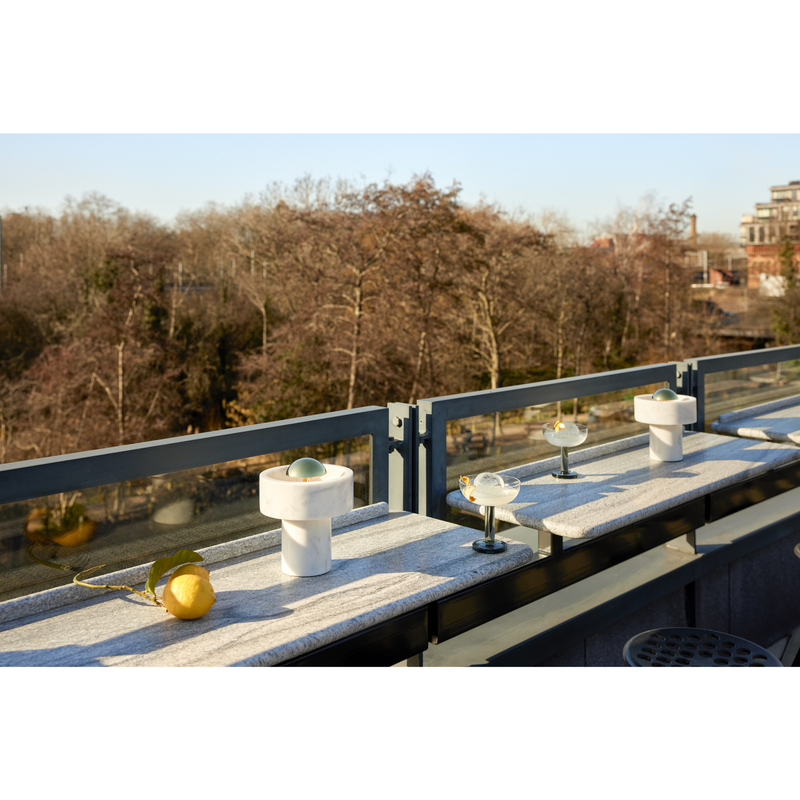 STONE PORTABLE MARMOR/SØLV LED