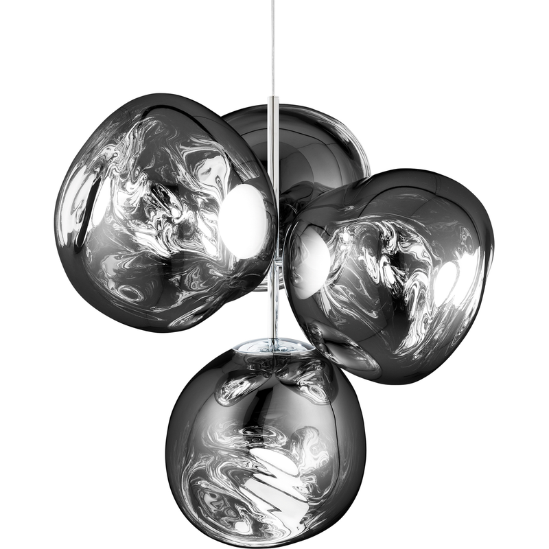 MELT LYSEKRONE MINI SØLV LED