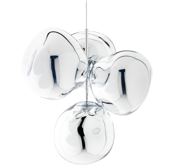 MELT LYSEKRONE MINI SØLV LED