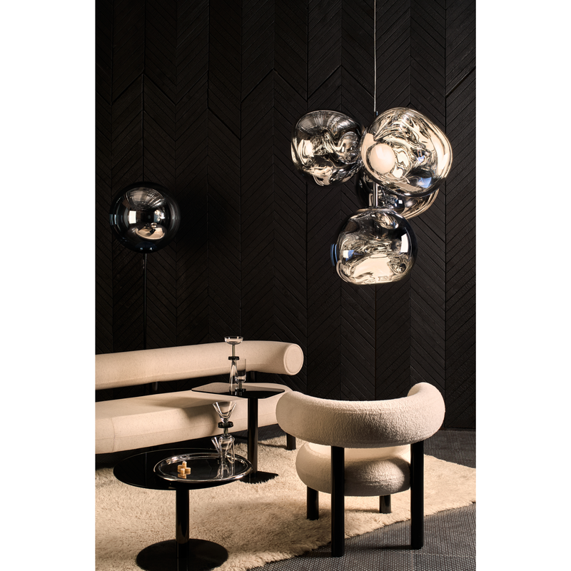 MELT LYSEKRONE MINI SØLV LED