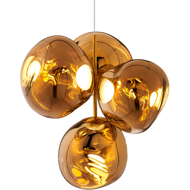 MELT LYSEKRONE MINI GULD LED
