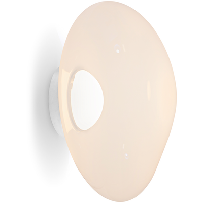 MELT SURFACE VÆGLAMPE OPAL/SØLV LED Ø50