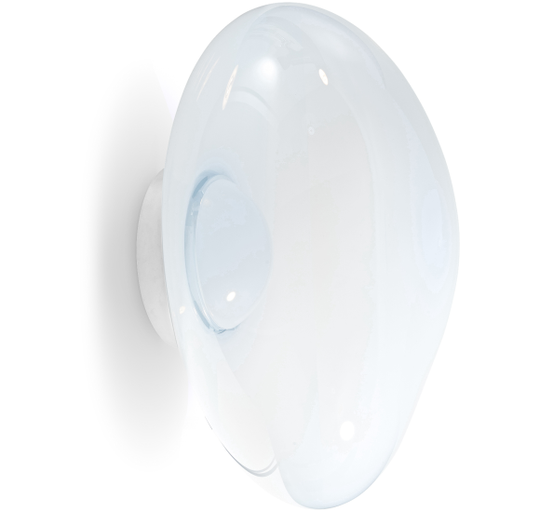 MELT SURFACE VÆGLAMPE OPAL/SØLV LED Ø50