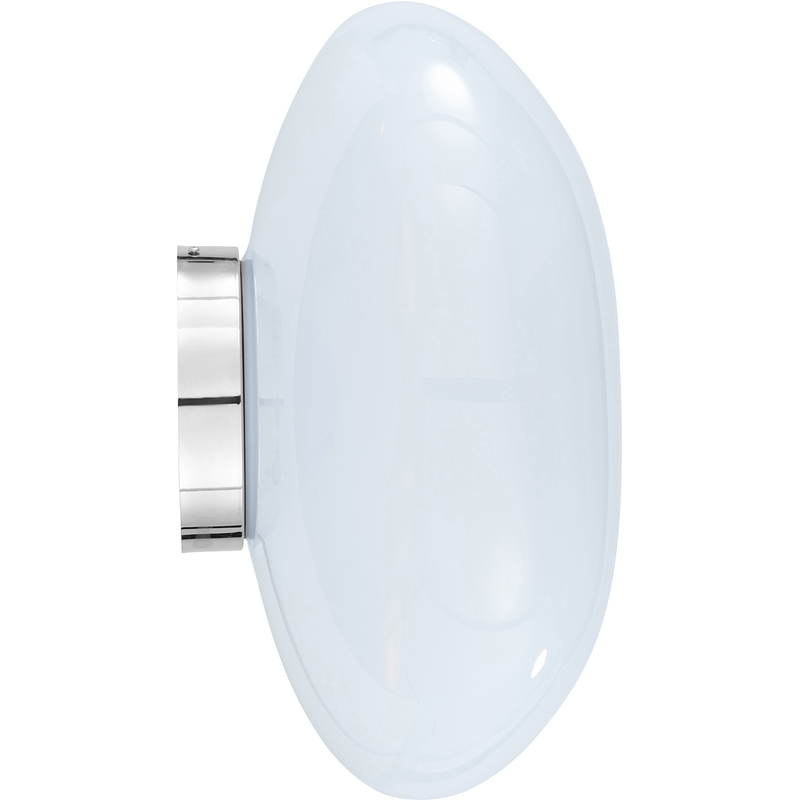 MELT SURFACE VÆGLAMPE OPAL/SØLV LED Ø50