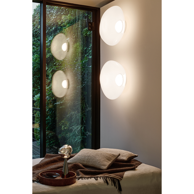MELT SURFACE VÆGLAMPE OPAL/SØLV LED Ø50