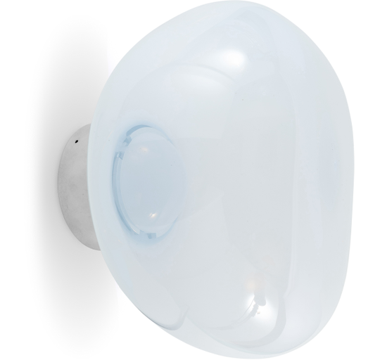MELT SURFACE MINI VÆGLAMPE OPAL/SØLV LED
