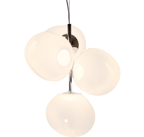 MELT LYSEKRONE MINI OPAL/SØLV LED