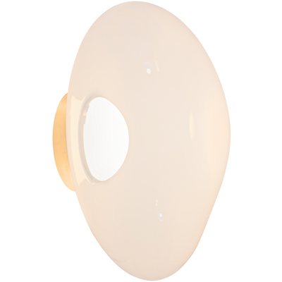 MELT SURFACE VÆGLAMPE OPAL/GULD LED Ø50