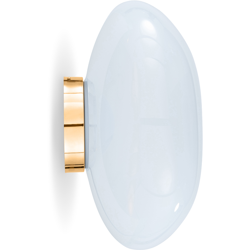 MELT SURFACE VÆGLAMPE OPAL/GULD LED Ø50