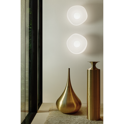 MELT SURFACE VÆGLAMPE OPAL/GULD LED Ø50