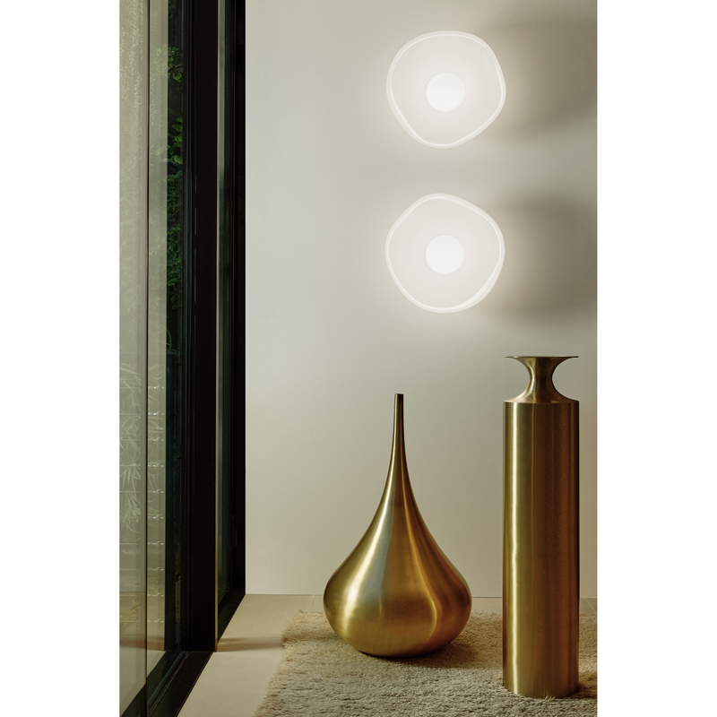 MELT SURFACE VÆGLAMPE OPAL/GULD LED Ø50