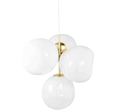 MELT LYSEKRONE MINI OPAL/GULD LED