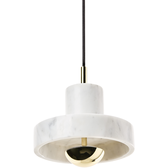 STONE PENDEL MARMOR/MESSING LED