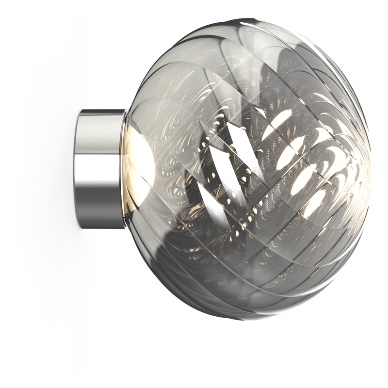 WHIRL VÆGAMPE Ø30 SILVER LED