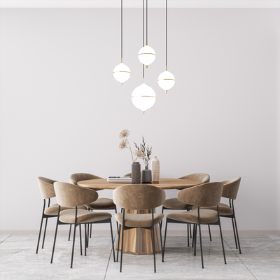 Rebello Decor Eternal Moonlight Pendel Ø32 – Sort Stofledning