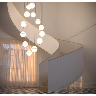 Rebello Decor Eternal Moonlight Pendel Ø32 – Sort Stofledning