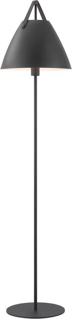 DFTP Strap Sort Gulvlampe - Nordisk design med læderdetaljer