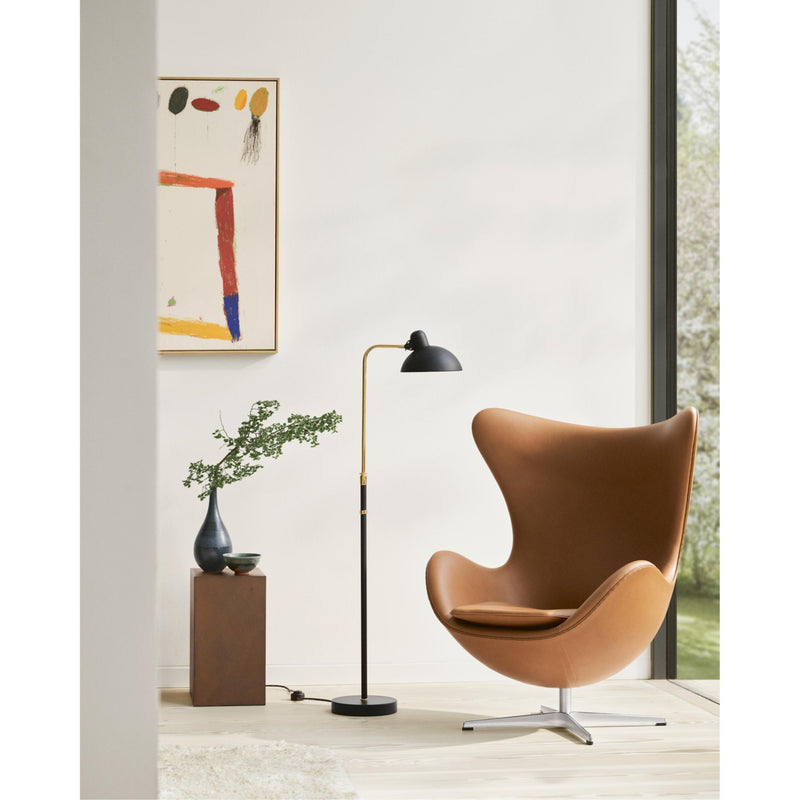 Kaiser Idell 6580-F Gulvlampe Mat Sort/Messing - Fritz Hansen
