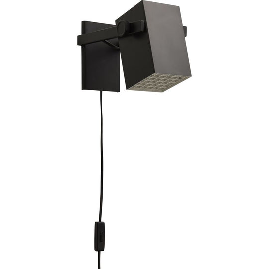 BF QUADRO VÆGLAMPE MAT SORT - Frandsen