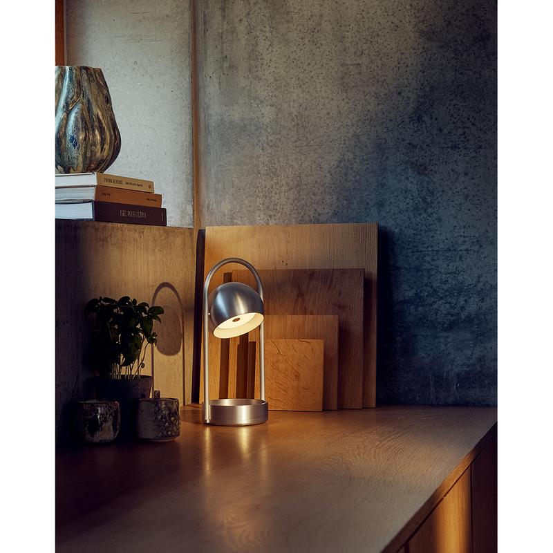 BALL PORTABLE BØRSTET ALUMINIUM ONE LYSKILDE