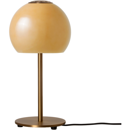 BALL BORDLAMPE GLAS AMBER